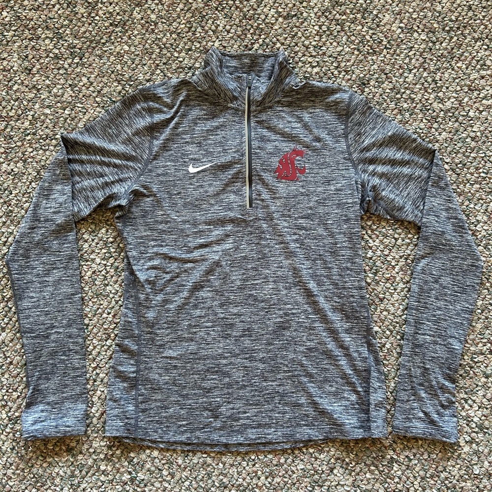 NIKE 1/4 zip dri-fit lightweight, long sleeve shirt, WSU Cougars